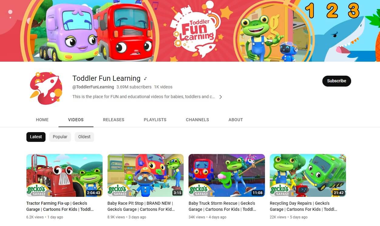 todler learning channel